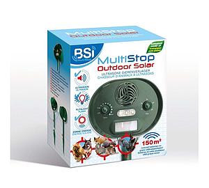 MULTISTOP OUTDOOR SolarOngedierteverjager voor buiten met 3 functiesMULTISTOP OUTDOOR + avec adapteur gratuit. Le chasseur d