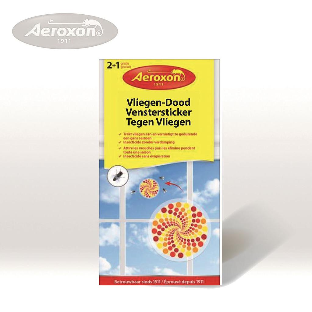 AER Vliegen-Dood Venstersticker (Spiraal) 3 st. BE