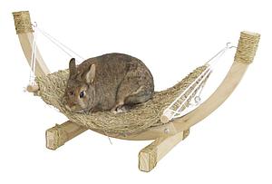 Hangmat SIESTA van gras met houten onderstel, 73x36x34cm