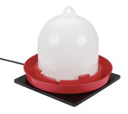 Verwarm.pl. rubber 24x24cm 18W 12V v.pluimv.drinkb.+konijnenh