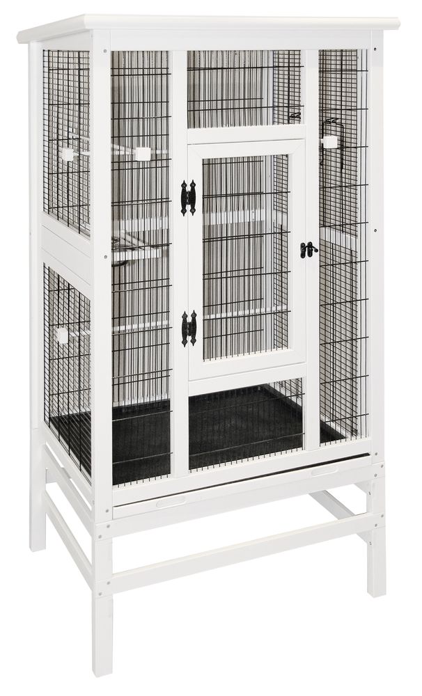 Vogelvolière van hout 82 x 67 x 151 cm