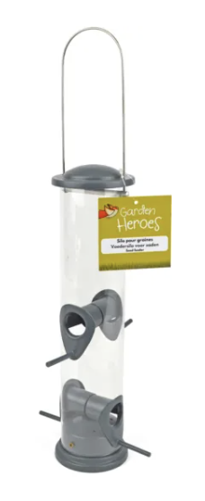 Voedersilo Voor Zaden Metaal 8*30cm Garden Heroes