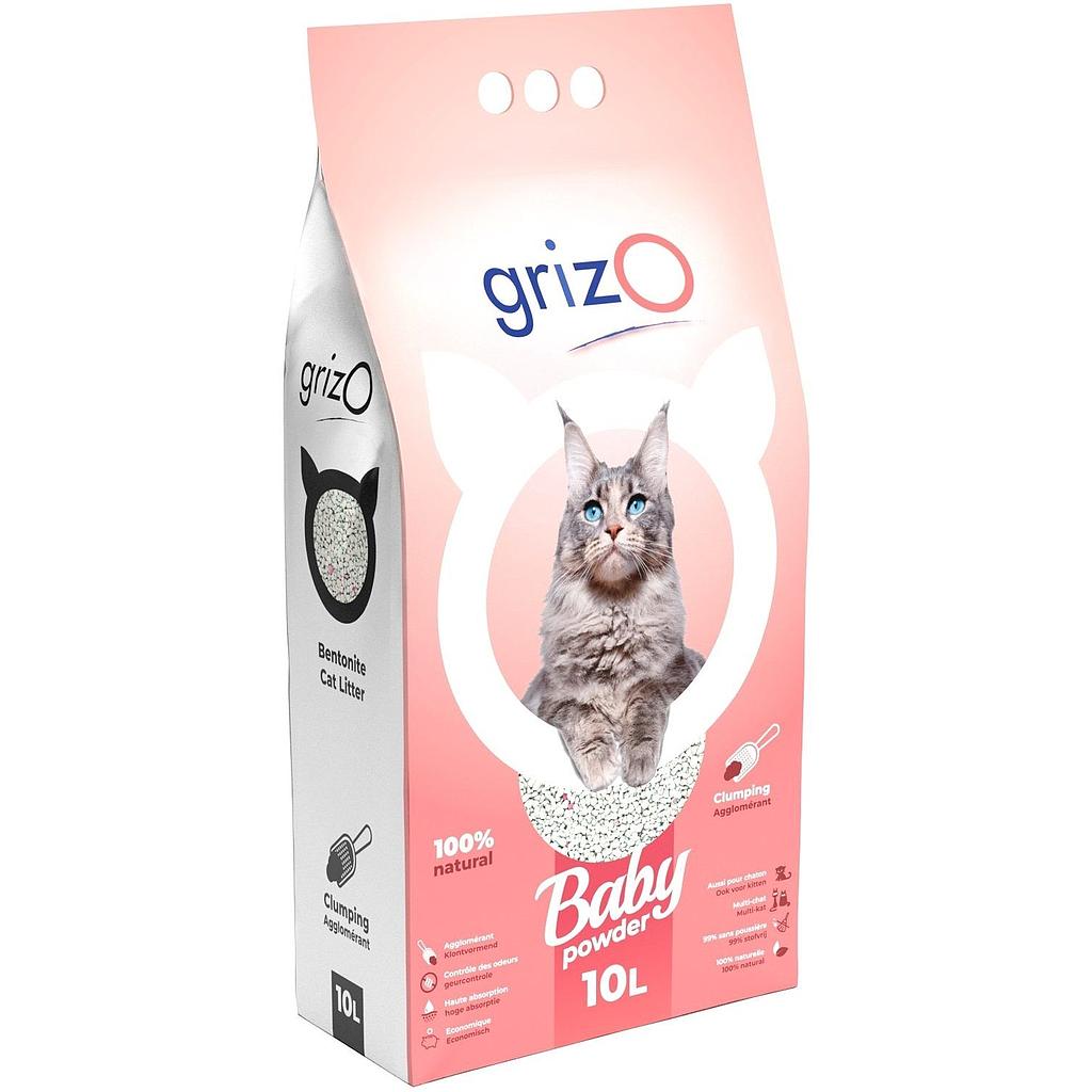 BABY POWDER - KATTENBAKVULLING 10L FIJN KLONTVORMEND