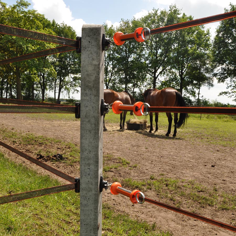 Softgrip poortgreep oranje lint RVS (1)