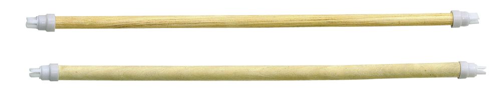Houten zitstokken 4 st. 35cm 2x 10mm, 2x 12mm